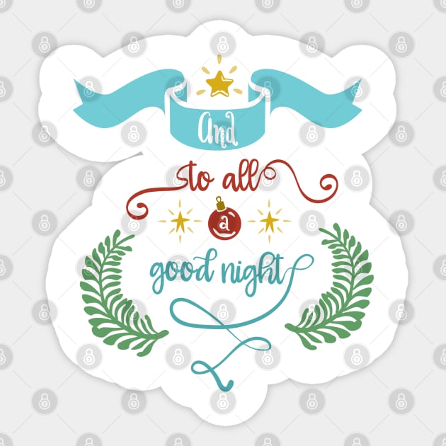 And to All a Good Night Sticker by BlackRose Store
